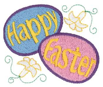 3D Easter Eggs Machine Embroidery Design