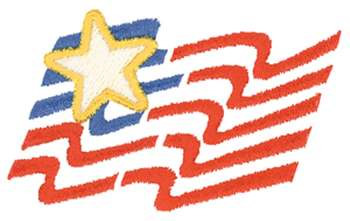 3D American Flag Machine Embroidery Design