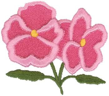 3D Pansies Machine Embroidery Design