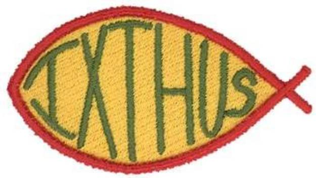 Picture of 3D Ixthus Machine Embroidery Design