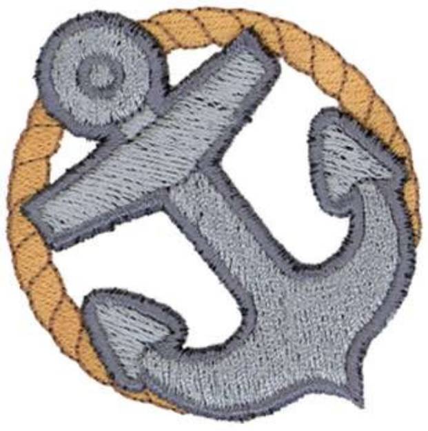 Picture of 3D Anchor and Rope Machine Embroidery Design