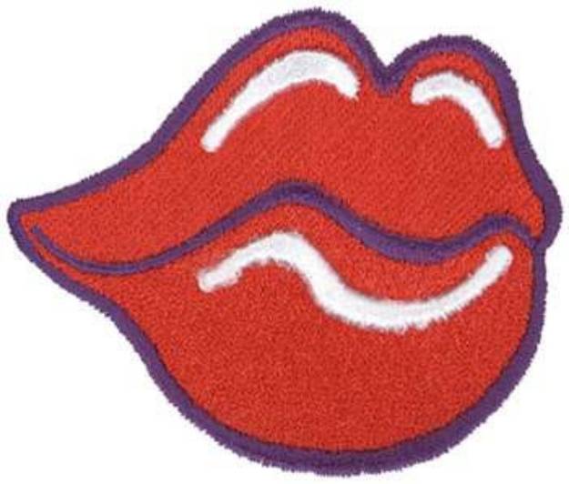 Picture of 3D Kissing Lips Machine Embroidery Design