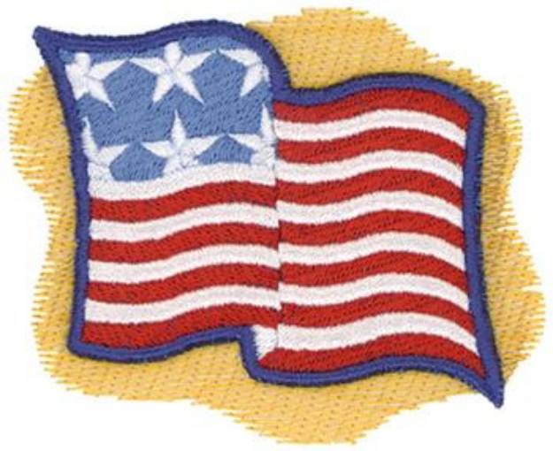 Picture of 3D USA Flag Machine Embroidery Design