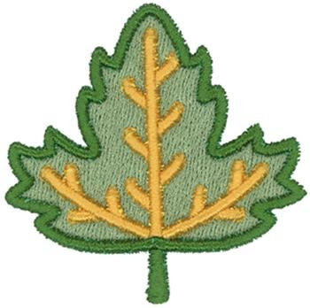 3D Maple Leaf Machine Embroidery Design