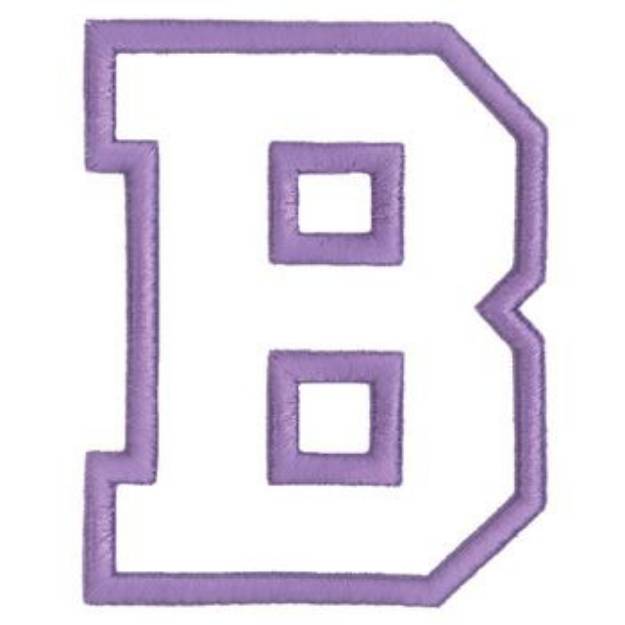 Picture of 3D B Machine Embroidery Design