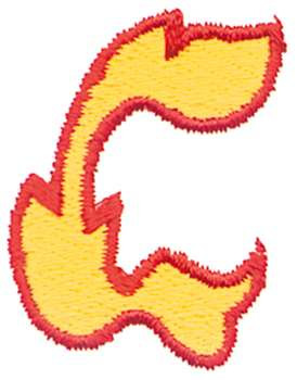Flaming C Machine Embroidery Design