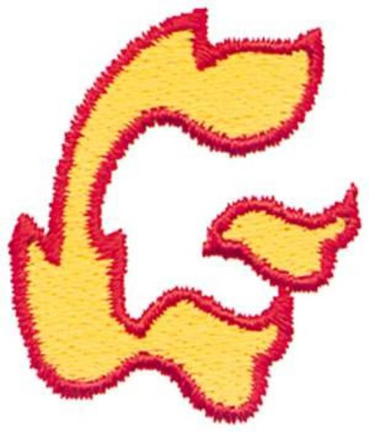 Picture of Flaming G Machine Embroidery Design