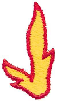 Flaming J Machine Embroidery Design