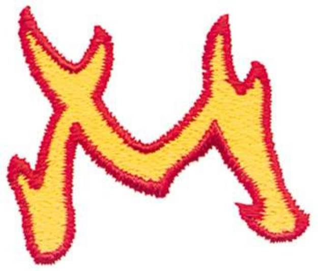 Picture of Flaming M Machine Embroidery Design