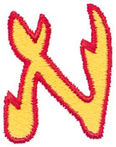 Picture of Flaming N Machine Embroidery Design