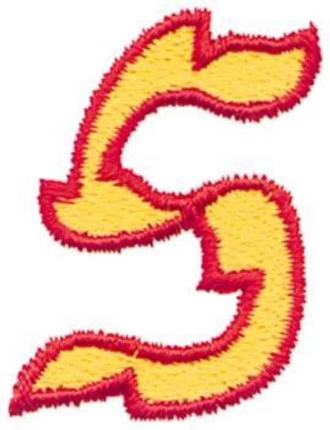 Picture of Flaming S Machine Embroidery Design