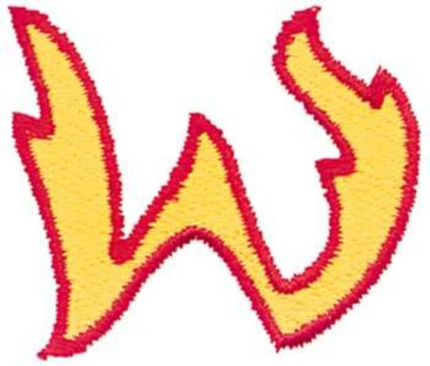 Picture of Flaming W Machine Embroidery Design
