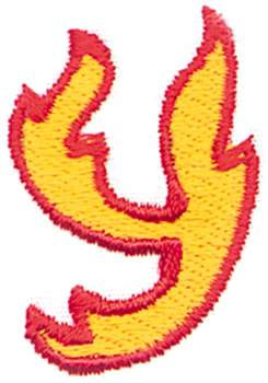 Flaming Y Machine Embroidery Design