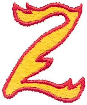 Flaming Z Machine Embroidery Design