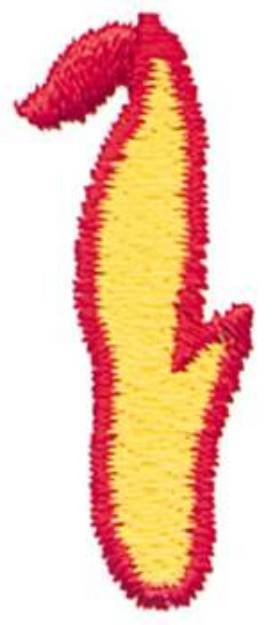 Picture of Flaming 1 Machine Embroidery Design
