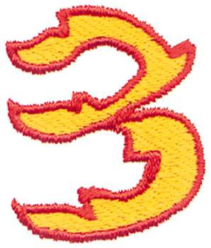 Flaming 3 Machine Embroidery Design