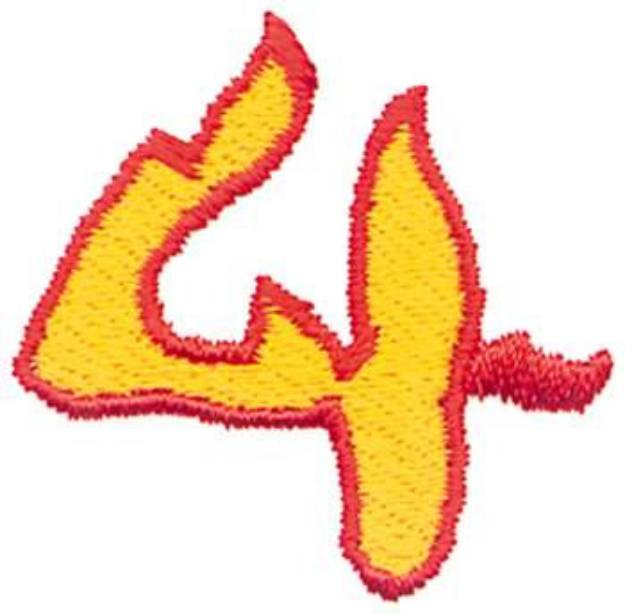 Picture of Flaming 4 Machine Embroidery Design