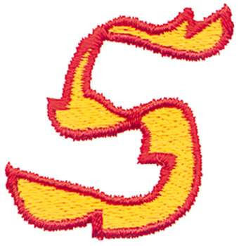 Flaming 5 Machine Embroidery Design
