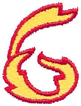 Flaming 6 Machine Embroidery Design