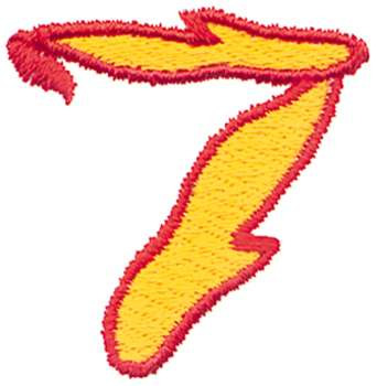 Flaming 7 Machine Embroidery Design
