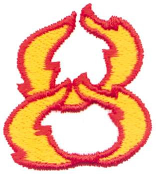 Flaming 8 Machine Embroidery Design