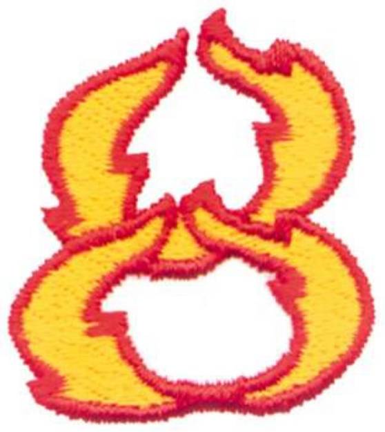 Picture of Flaming 8 Machine Embroidery Design