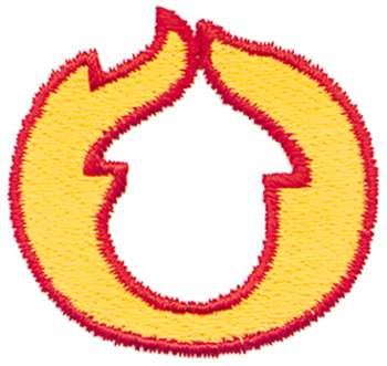 Flaming 0 Machine Embroidery Design