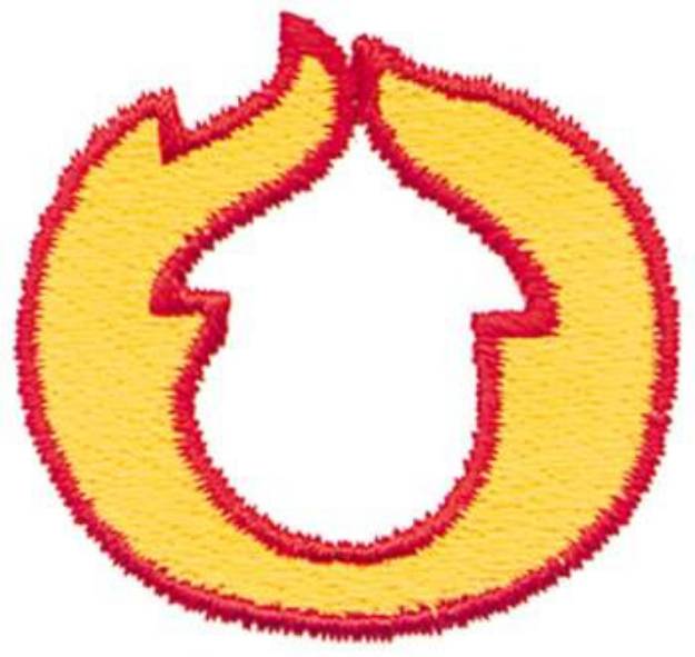 Picture of Flaming 0 Machine Embroidery Design