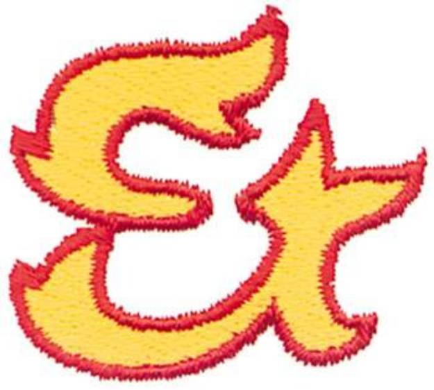 Picture of Flaming Ampersand Machine Embroidery Design