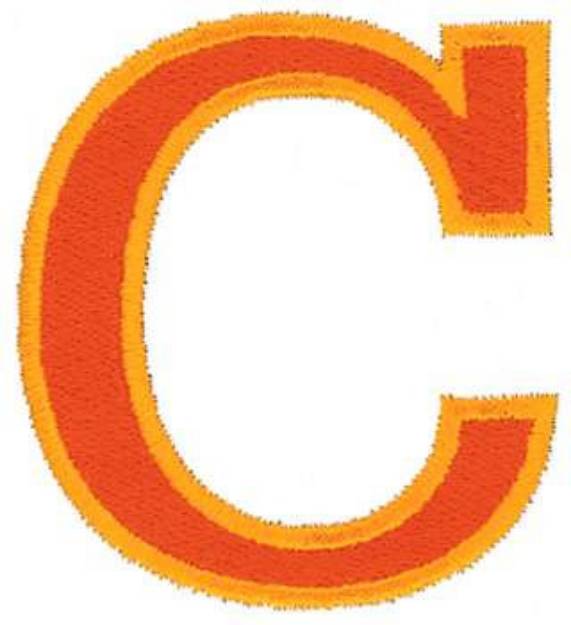 Picture of Capital Letter C Machine Embroidery Design