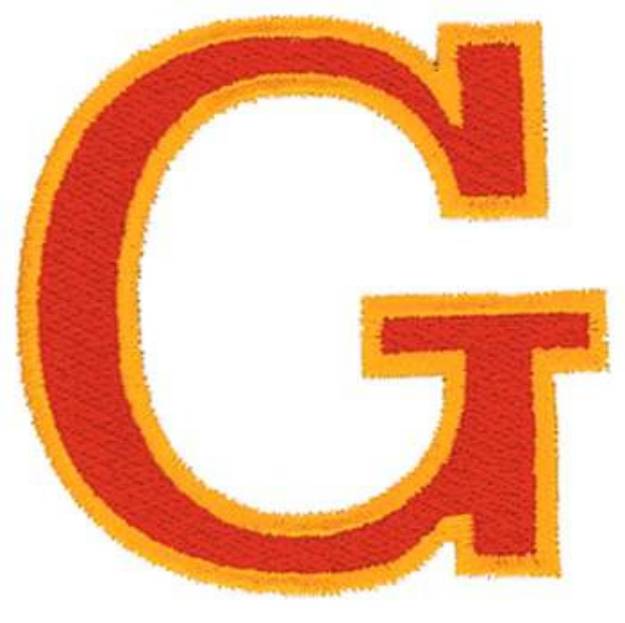 Picture of Letter G                    96 Machine Embroidery Design