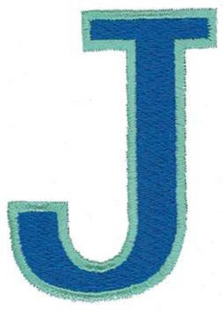 Picture of Capital J Outline Machine Embroidery Design
