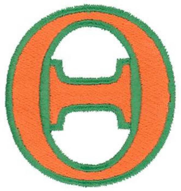Picture of Theta Symbol Outline Machine Embroidery Design