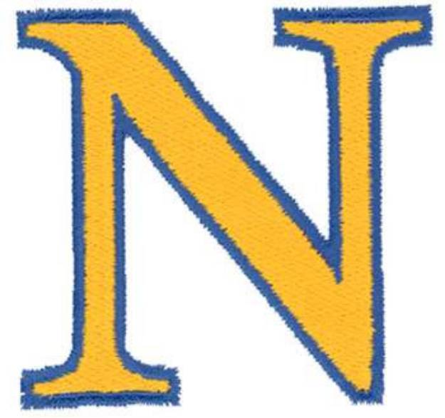 Picture of Nu Symbol Outline Machine Embroidery Design