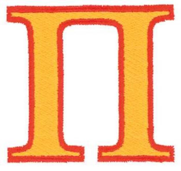 Picture of Pi Symbol Outline Machine Embroidery Design