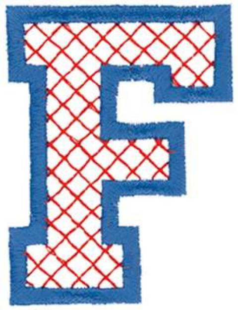 Picture of Cross-Stitch F Machine Embroidery Design