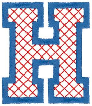 Cross-Stitch H Machine Embroidery Design