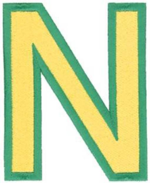 Picture of Filled Nu Symbol Machine Embroidery Design