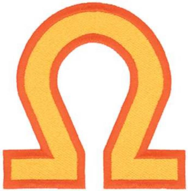 Picture of Filled Omega Symbol Machine Embroidery Design