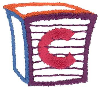 Letter Block C Machine Embroidery Design