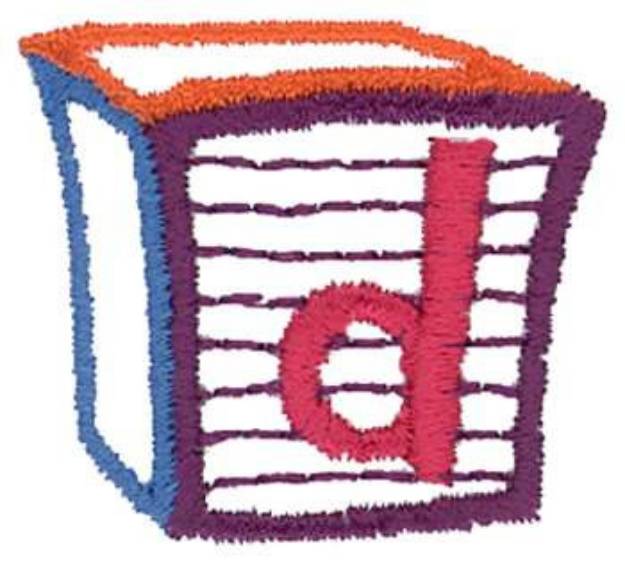 Picture of Letter Block d Machine Embroidery Design