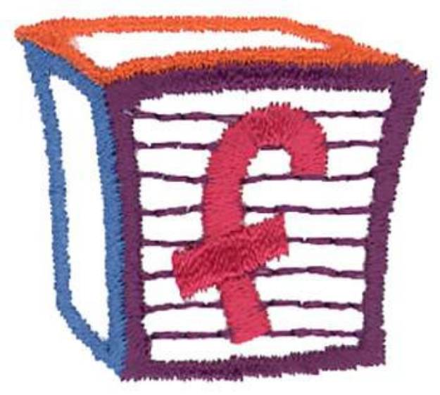 Picture of Letter Block f Machine Embroidery Design