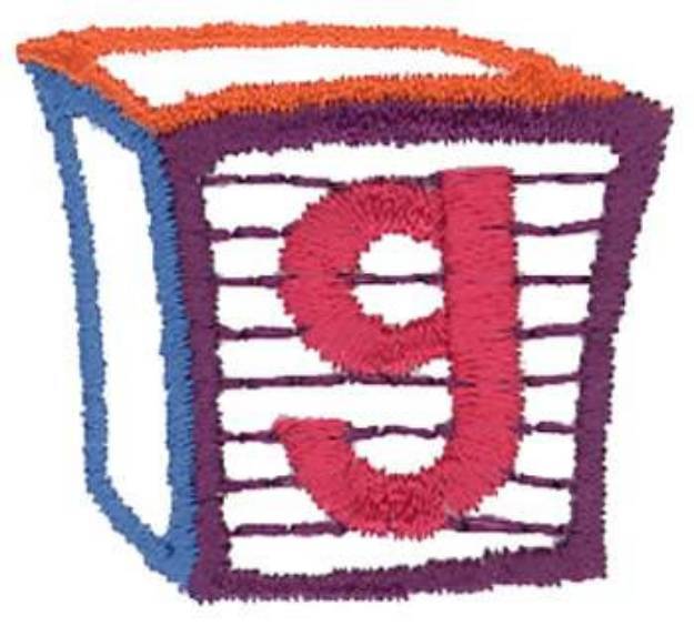 Picture of Letter Block g Machine Embroidery Design