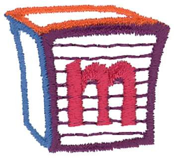 Letter Block m Machine Embroidery Design