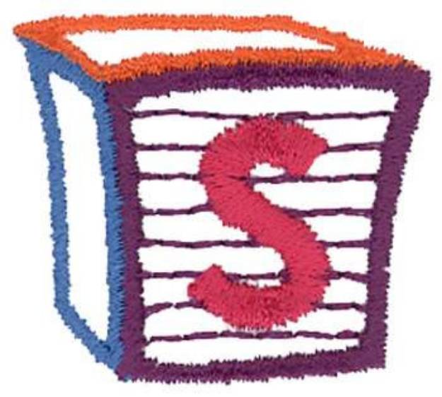 Picture of Letter Block s Machine Embroidery Design