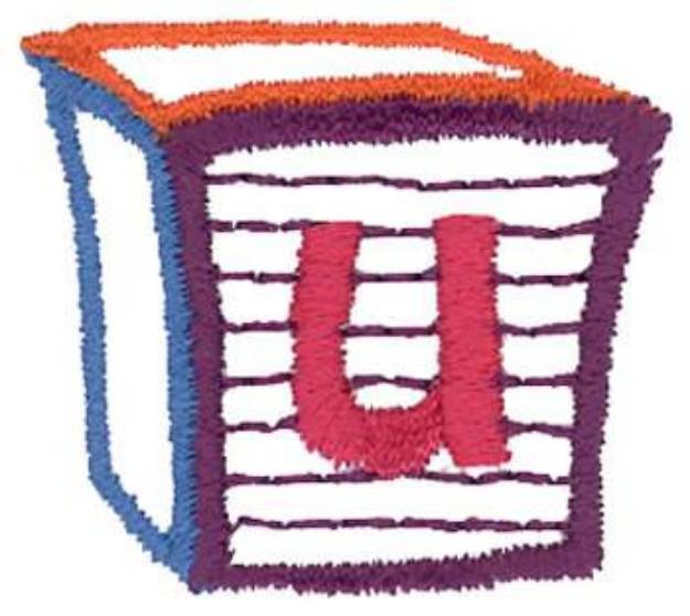 Picture of Letter Block u Machine Embroidery Design