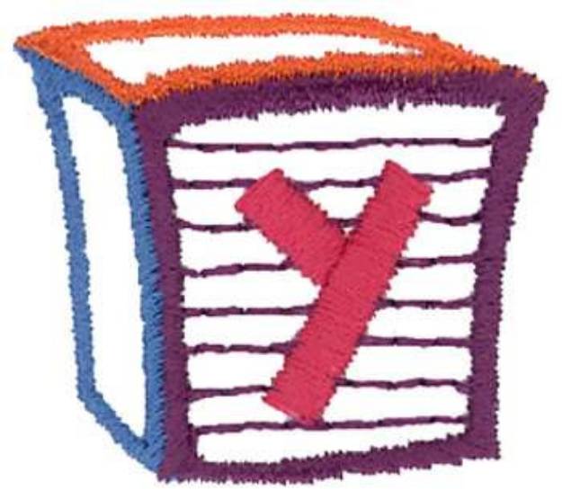 Picture of Letter Block y Machine Embroidery Design