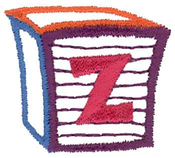 Letter Block z Machine Embroidery Design