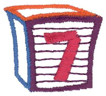 Number Block 7 Machine Embroidery Design