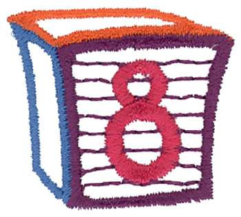 Number Block 8 Machine Embroidery Design